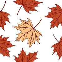Warm autumn leaves seamless pattern with rich browns reds and oranges for a cozy fall inspired design concept as Cozy autumn leaves pattern with rich brown red and orange hues idea Clean Pro 2 vector