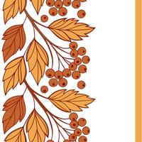 Warm autumn berries and leaves seamless tile pattern with rich reds oranges and browns concept as Rich red orange and brown berries and leaves create a warm autumn berries seamless Clean Pro vector