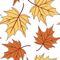 Warm autumn leaves seamless pattern with rich browns reds and oranges for a cozy fall inspired design concept as Cozy autumn leaves pattern with rich brown red and orange hues idea Clean Pro vector