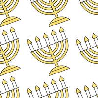 Watercolor Hanukkah candles with reusable beeswax on seamless tile design concept as A repeating watercolor tile background showcasing Hanukkah candles made from reusable beeswax s Clean Pro vector