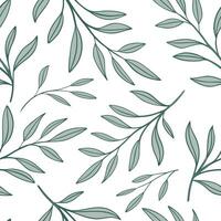 Watercolor sage leaves seamless pattern with soft brush strokes and white background concept as Soft watercolor sage leaves with gentle brush strokes creating a delicate seamless p Clean Pro vector