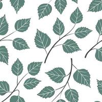Watercolor tiles with birch leaves concept as Seamless watercolor tiles adorned with birch leaves offering a delicate and refined design for gift wrapping paper in Photo Stock Con Clean Pro vector