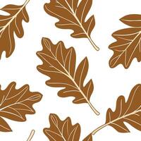 Watercolor tiles with oak leaves concept as Seamless watercolor tiles featuring oak leaves in rich earthy tones perfect for creating a sophisticated and timeless gift wrapping pape Clean Pro vector