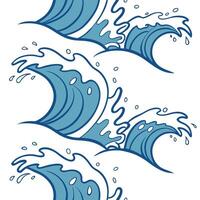 Water splash seamless tile pattern with blue waves and playful summer water fun vibes concept as Cool blue splashes and waves create a seamless tile pattern for energetic playful s Clean Pro vector