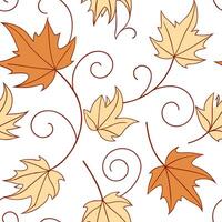 Whimsical autumn leaves seamless pattern with swirling leaf shapes and soft gradients for a dreamy fall effect concept as Dreamy autumn leaves pattern with swirling shapes and soft Clean Pro vector