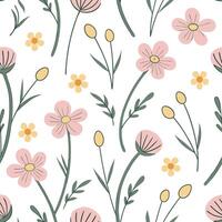 Whimsical buttercup seamless pattern with playful elements and soft colors on white concept as Playful whimsical buttercups with soft pastel colors creating a fun seamless pattern Clean Pro vector