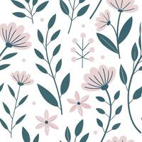Whimsical pastel botanical seamless tile pattern with dreamy blooms and soft shades for enchanting spaces concept as Dreamy blooms and soft shades create whimsical pastel botanical Clean Pro vector