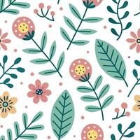 Whimsical seamless tile pattern with playful floral characters and bright colors for children rooms concept as Playful floral characters with bright colors create whimsical seamles Clean Pro vector
