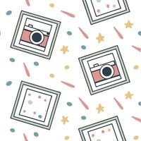 Whimsical watercolor frame seamless tile pattern with colorful splashes and playful strokes concept as Colorful whimsical watercolor frames create seamless tile patterns with playf Clean Pro vector