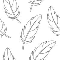 White feather outline tiles concept as Seamless pattern of minimalist white feather outlines Camera slowly pans along the feathers emphasizing delicacy and lightness Represents e Clean Pro vector