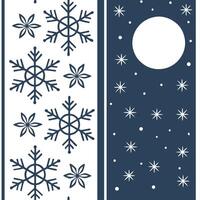 Winter nights seamless pattern with frosty trees soft snowflakes and quiet night skies for a calm reflective atmosphere concept as Calm winter night pattern with frosty trees soft Clean Pro 3 vector