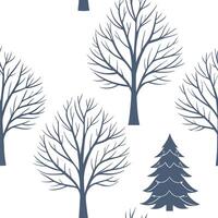 Winter snow seamless pattern with snow covered trees frosty branches and sparkling snowflakes for a magical winter look concept as Magical winter snow pattern with snow covered tre Clean Pro 3 vector
