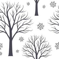 Winter trees seamless pattern with bare branches light frost and delicate snowflakes for a minimal winter design concept as Minimalist winter trees pattern with bare branches light Clean Pro vector
