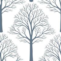 Winter trees seamless pattern with snow covered branches and icy textures for a peaceful cold season design concept as Serene winter trees pattern with snow covered branches and fr Clean Pro vector