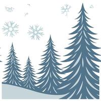 Winter trees seamless pattern with frosted pine trees and light snowfall for a subtle cool seasonal design concept as Cool winter trees pattern with frosted pine trees and light sn Clean Pro 3 vector
