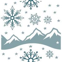 Winter whites seamless pattern with snowflakes frosted trees and soft snow for a serene peaceful winter design concept as Serene winter whites pattern with snowflakes frosted trees Clean Pro 2 vector