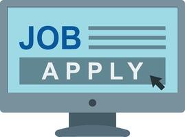 Job application on computer vector