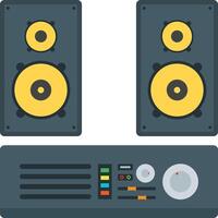 A speaker and a mixer with two speakers vector