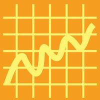A graph on an orange background vector
