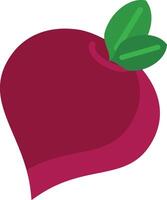 A red apple with a green leaf on it vector