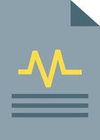 A flat icon of an ecg on a gray background vector