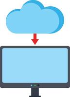 Cloud storage and cloud computing vector