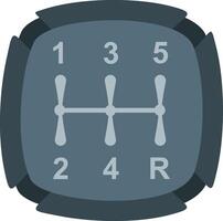 A gray button with four numbers on it vector