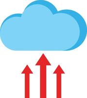 A cloud with arrows pointing up and down vector