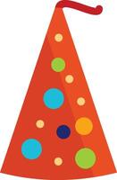 A party hat with colorful polka dots vector