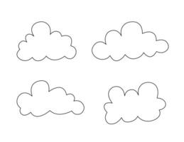 Stylized Cloud Outline Illustration in Line Art Style. Clean and Simple Art for Creative Use vector