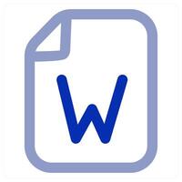 W File concept icon vector