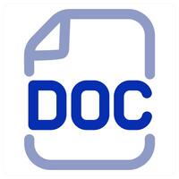 DOC File icon concept vector