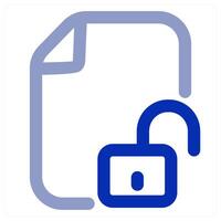 File Unlock icon concept vector