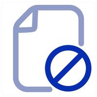 File Prohibited icon concept vector