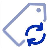 Refresh Tag icon concept vector
