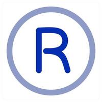 R Symbol icon concept vector