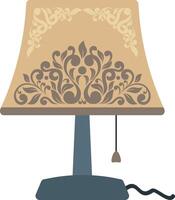 A lamp with a decorative pattern on the shade vector