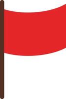 A red flag with a white background vector