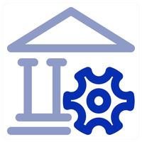 Bank Setting icon concept vector