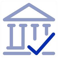 Approve Bank icon concept vector