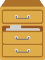 A file cabinet with two drawers vector