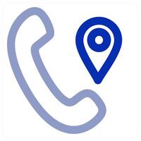 Call Location icon concept vector