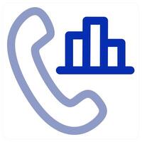 Call Statsitics icon concept vector