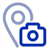 Camera Location icon concept vector