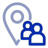 Location and access icon concept vector
