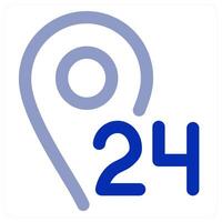 24x7 Location icon concept vector