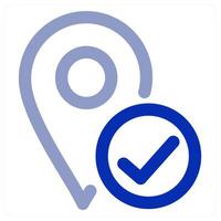 Approve Location icon vector