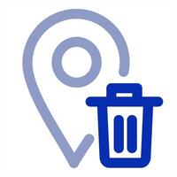 Trash Location icon concept vector