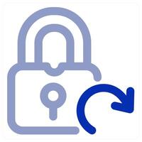 Refresh Lock icon concept vector