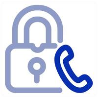 Call Lock icon concept vector